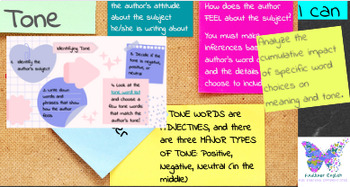 Preview of Analyzing Tone/Word Choice/Diction EOC Test Prep Bundle NC RI/RL.10.4