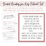 Fictional Text Analysis Task Cards | Guided Reading for an