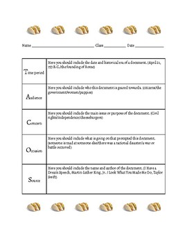 Preview of Analyzing a Source - TACOS Chart