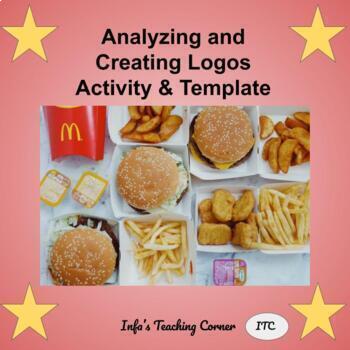 Preview of Grade 6-8 Art & Media Literacy: Analyzing and Creating Logos Activity & Template