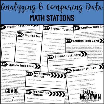 Preview of Analyzing and Interpreting Data Math Stations