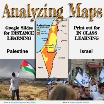 Preview of Analyzing maps! Creation of Israel & Today DISTANCE LEARNING or IN CLASS