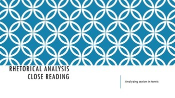 Preview of Analyzing sexism in tennis: close reading and rhetorical analysis