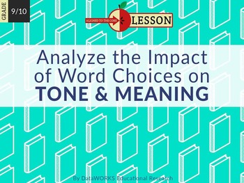 Preview of Analyzing the Impact of Word Choices on Tone and Meaning