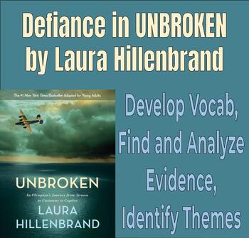 Preview of Analyzing the Purpose of Defiance in Unbroken, by Laura Hillenbrand (YRE)