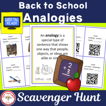 Preview of Back to School Analogies Scavenger Hunt