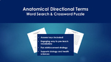 Anatomical Directional Terms BUNDLE - Word Search, Crosswo