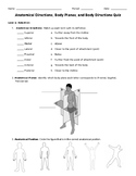 Anatomical Directions, Planes and Body Regions Test