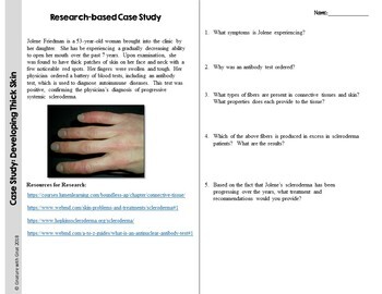 integumentary system project writing a clinical case study