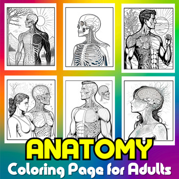 Preview of Anatomy Coloring Page for Adults