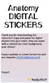 Anatomy DIGITAL STICKERS