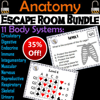 Preview of Anatomy Escape Room Science (Human Body Systems: Circulatory, Endocrine, etc.)