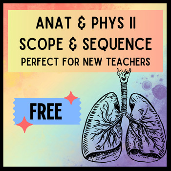 Preview of Anatomy & Physiology II Scope & Sequence Pacing Guide- FREE