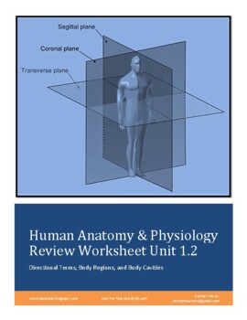 Preview of Anatomy & Physiology Review 1.2: Directional Terms, Body Regions & Body Cavities