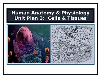 Preview of Anatomy & Physiology Unit Plan 3: Cells and Tissues (SIOP & Dif.)