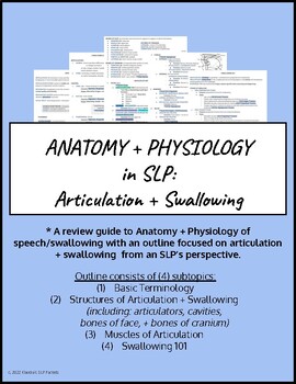 Preview of Anatomy + Physiology in SLP: Articulation + Swallowing