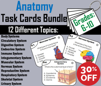 Preview of Human Body Systems Task Card Activities Bundle - Anatomy & Physiology
