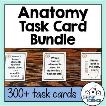 Preview of Anatomy and Physiology Task Card Bundle for Review or Assessment