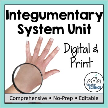Preview of Anatomy and Physiology UNIT 3: Integumentary System - Skin Lessons & Activities