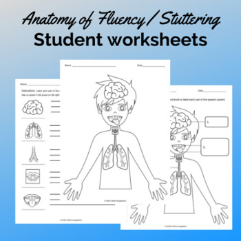 Preview of Anatomy of Speech / Fluency Worksheets [Distance Learning]