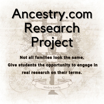 Preview of Ancestry.com Research Project with flexibility for the modern family