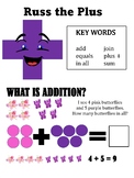 Anchor Chart - Addition - Russ the Plus - Addition Key Words