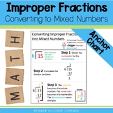 Improper Fractions - Converting to Mixed Numbers | Anchor Chart