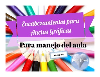 Preview of ~ 9 SPANISH Colorful Classroom Labels ~ 9 Etiquetas para Manejo Aula ~