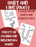 Anchor Chart Long & Short Vowels- Perfect for Coloring &In