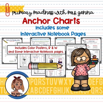 Preview of Anchor Charts  - A Year Long Bundle with many Interactive Notebook Pages