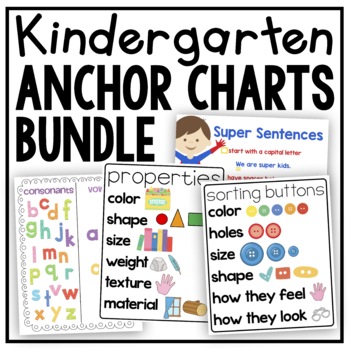Preview of Anchor Charts For Kindergarten Bundle