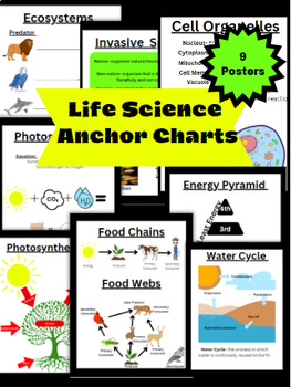 Preview of Anchor Charts- Life Science