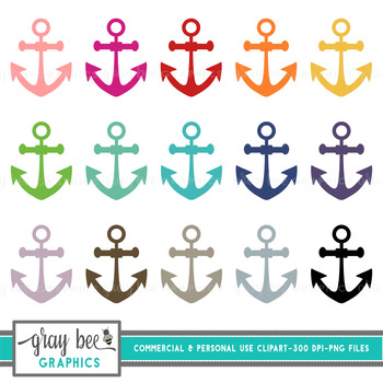 Anchor Clip Art Pack by Gray Bee Graphics
