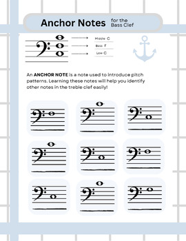 Preview of Anchor Notes: Bass Clef