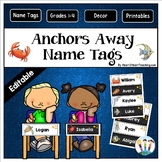 Anchors Away Name Tags and Desk Plates {EDITABLE}