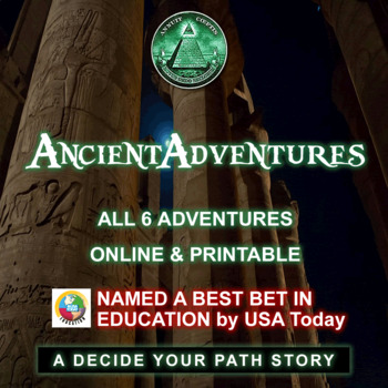 Preview of Ancient Adventures ONLINE & PRINTABLE! ALL 6! Reading & Listening Comprehension