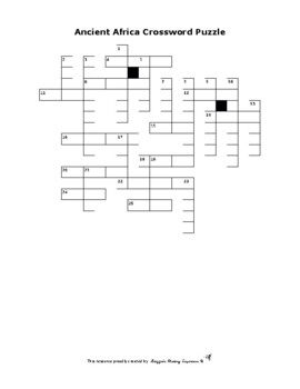 crossword puzzle ancient africa emporium griffin history created