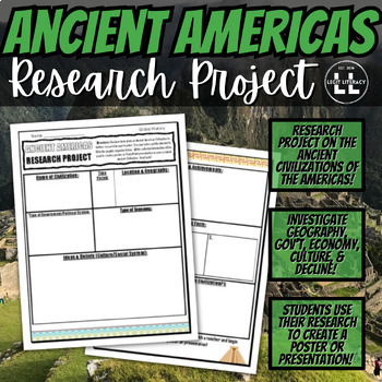 Preview of Ancient Americas (Mesoamerica) Research Organizer & Project