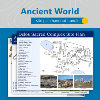 Preview of Ancient Archeological Site Plan and Map Handout Value Bundle