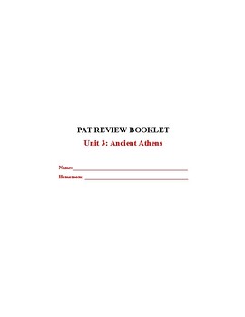 Preview of Ancient Athens PAT Prep Workbook - Alberta Grade 6 Social Studies