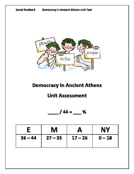 Preview of Ancient Athens Unit Test