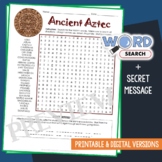 Ancient Aztec Word Search Puzzle Civilization, Empire Acti