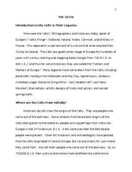 Preview of Ancient Celts Lecture Notes