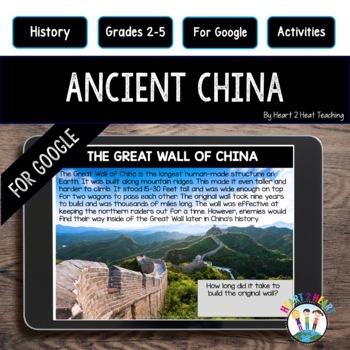 Preview of Ancient China Activities Digital Resource for Google Slides Great Wall of China