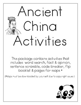 Preview of Ancient China Engage NY ELA Domain 2 and Grade 2 CKLA Activities and Flip Book