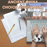 Ancient China Activity - Choice Assignment - Project - Int