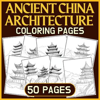Preview of Ancient China Architecture Coloring Pages