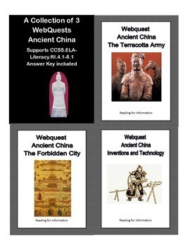 Preview of Ancient China Bundle of Webquests