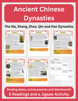 Preview of Ancient China: Chinese Dynasties: Readings and Jigsaw Activity