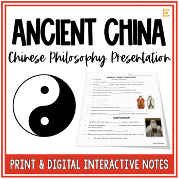 Preview of Ancient China Chinese Philosophy Google Slides ™ - Confucianism Daoism Legalism
